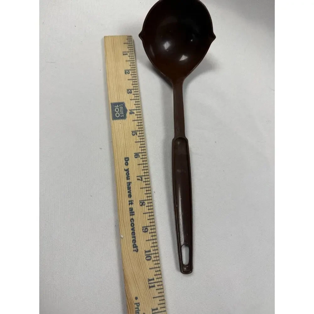 Ekco USA Dishwasher Safe Melamine Soup Ladle Brown Vintage Kitchen Utensil